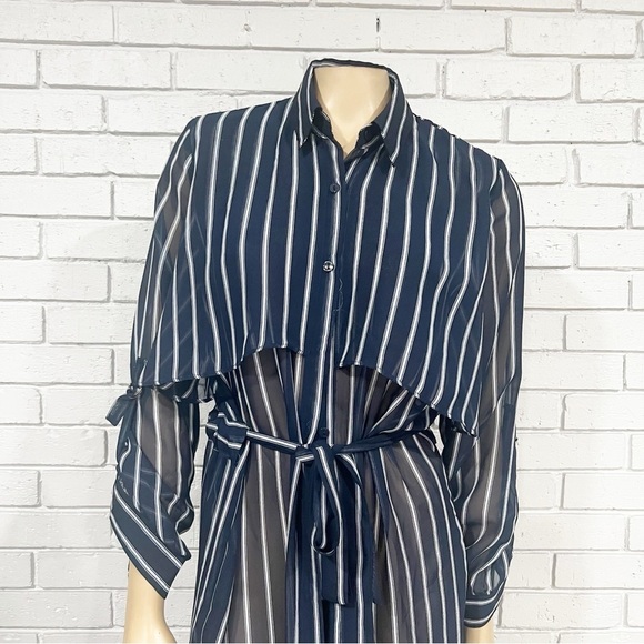 J.O.A Women’s Stripe Shirtdress - Picture 2 of 9